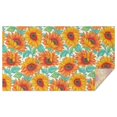 thumbnail image 1 of White Orange Sunflower Pattern Rectangle Tablecloth 60"x102",Waterproof Polyester Rectangle Table Cloth, Wipeable Spillproof Polyester Tablecloth for Dining, Camping, Indoor and Outdoor, 1 of 6