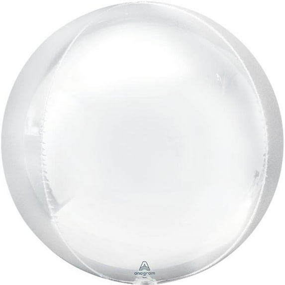White Orbz Foil Balloon 16"