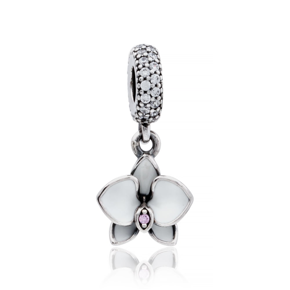 White Orchid Pendant Charm 791554EN12 Walmart