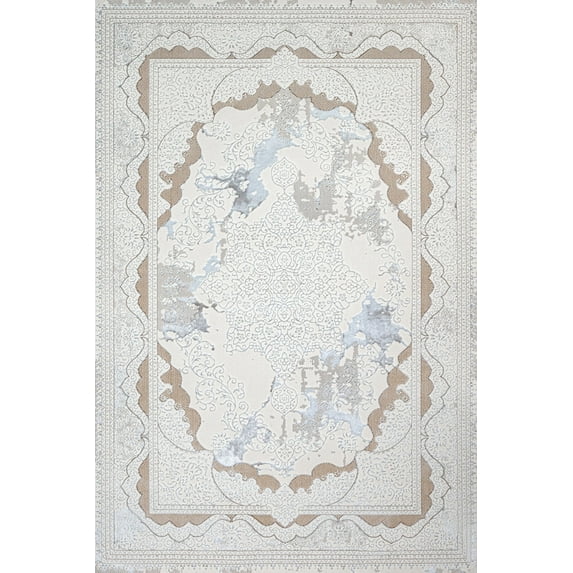 White Oriental Area Rugs for Living Room Washable Rugs Boho Moroccan Area Rug Soft Neutral Geometric Bohemian Carpet Distressed Indoor Rug for Bedroom Dining Room Office Foldable Nonslip Rug