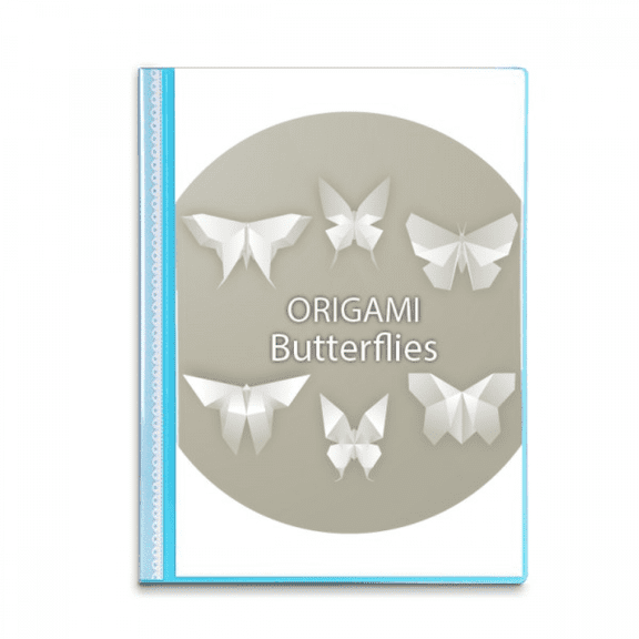 White Origa Pattern Book Sheet Protectors Portfolio Binder Folder