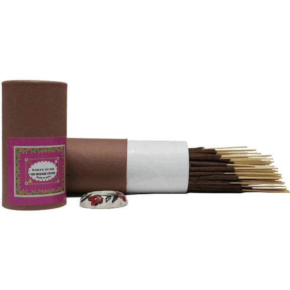 White Oudh Agarbatti 100 Incense Sticks Pack sweet Woody Aroma & Oud Fragrance