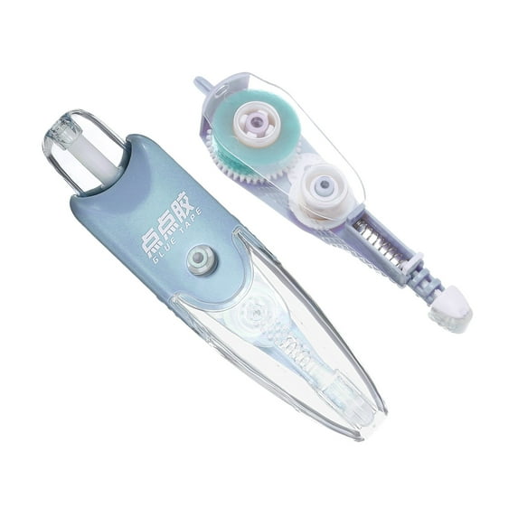 White Out Correction Tape Eraser Tape Dispenser Refillable Retractable Instant Correction Applicator Blue 1 Set