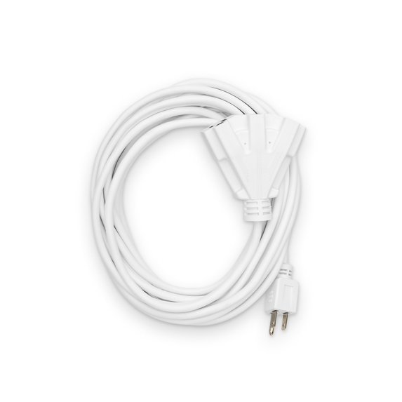 White Outdoor Extension Cords | Perfect For Lawn & Landscape Lighting | 25 Feet