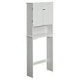 thumbnail image 1 of White Over the Toilet Standing Cabinet Organizer for Bathroom with Open Shelf, 1 of 7