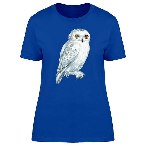 White Owl With Brown Eyes T-Shirt Men -Image by Shutterstock, Male Large