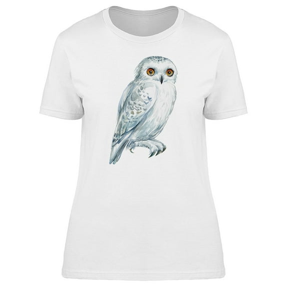 White Owl With Brown Eyes T-Shirt Men -Image by Shutterstock, Male Large