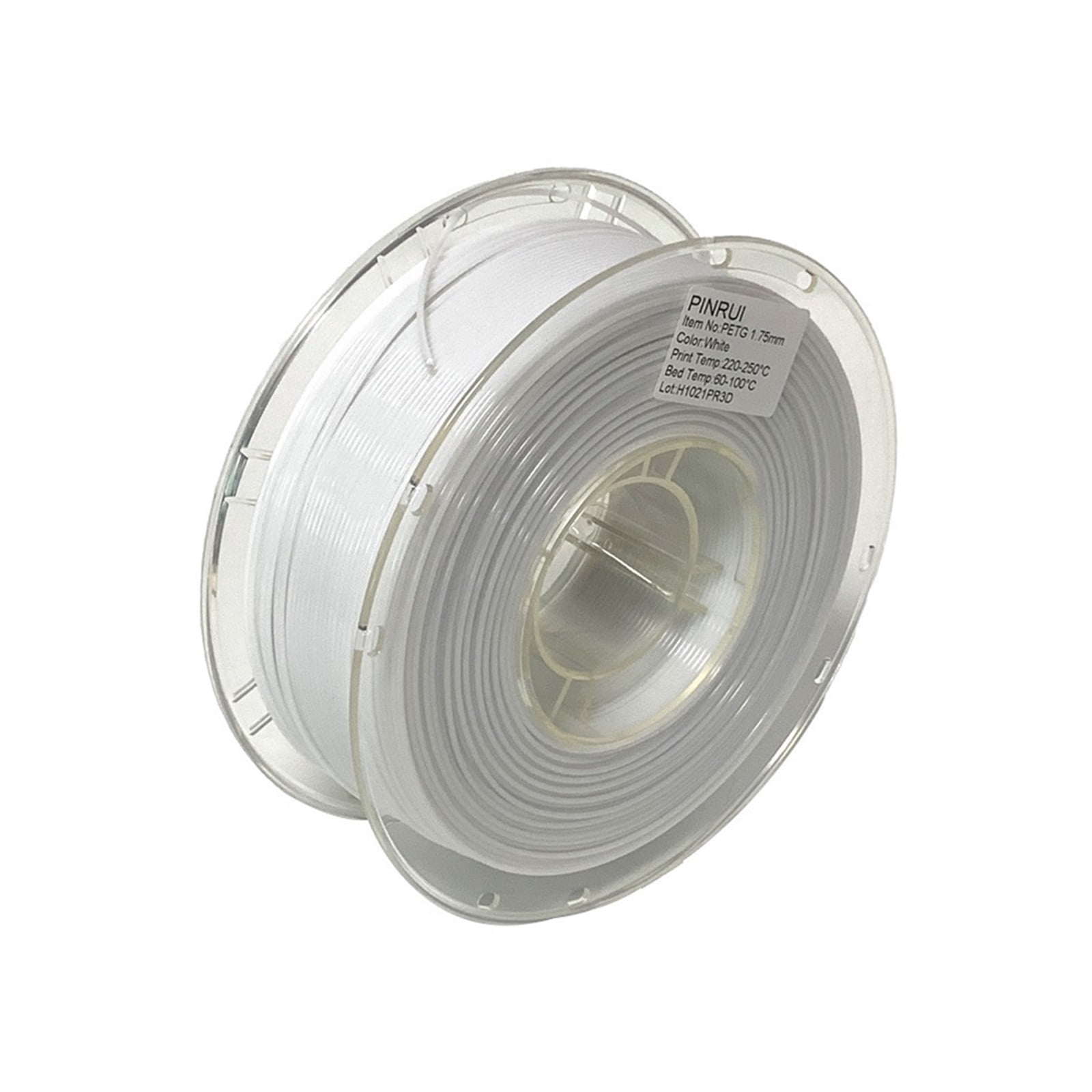White PETG Filament, 1.75mm +/-0.02mm for Most 3D Printer & 3D Pen, Solid Yarn 3D Printer Accessory, 1KG Neatly Wound