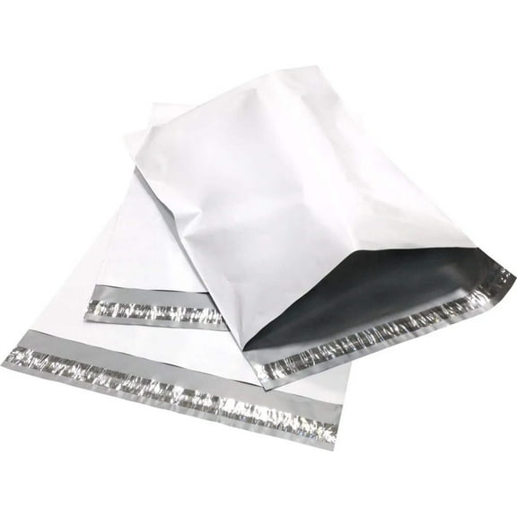 White POLYJACKET® White Flat Poly Mailers #1 - 6.25 x 9 (QTY: 1000)