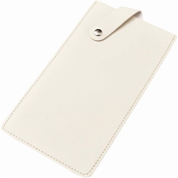 White PU Leather Butcher Scissors Sheath Waterproof Wide Meat Cleaver Cover Sleeve Universal Durable Leather Chef Scissors Protector Edge Guard Case Holder with Snap