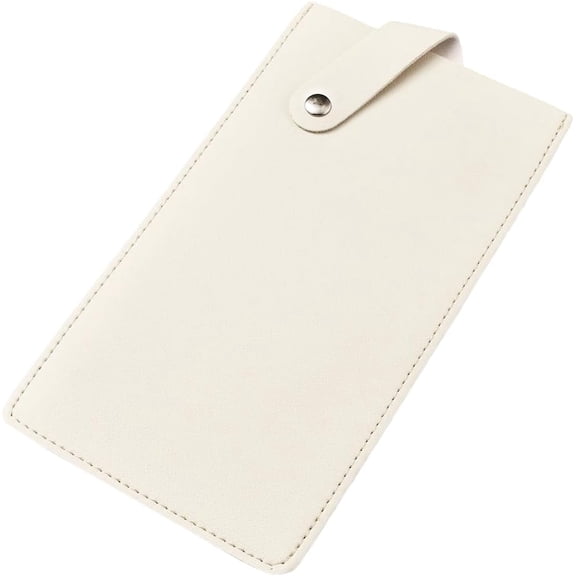 White PU Leather Butcher Scissors Sheath Waterproof Wide Meat Cleaver Cover Sleeve Universal Durable Leather Chef Scissors Protector Edge Guard Case Holder with Snap for Kitchen Outdoor BBQ