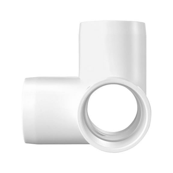 White PVC 4-Way Connector Fittings, 10-Piece Set - 1 Inch Diameter Slip-on Elbow Joint for PVC Pipes, Easy to Install