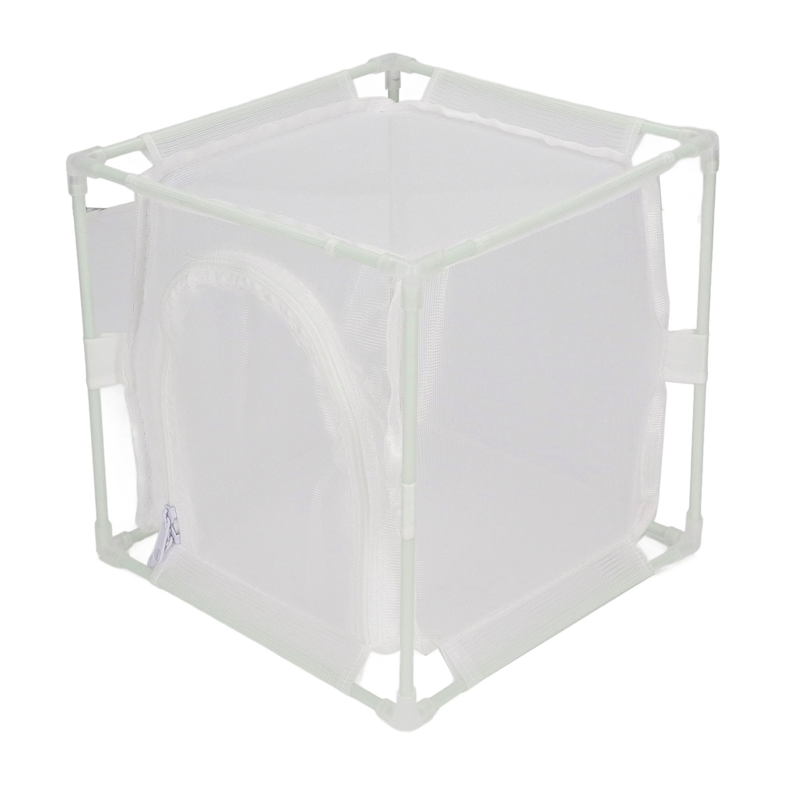 White PVC Mesh Observation Cage Reusable Breeding Box U-Shaped Door ...