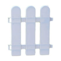 White PVC Mini Garden Fence - 19x17x12cm Flower Bed Edging with Ground Studs | Easy Assembly for Borders, Lawns & Driveways | Durable Plastic Yard Fencing (1 Pack)