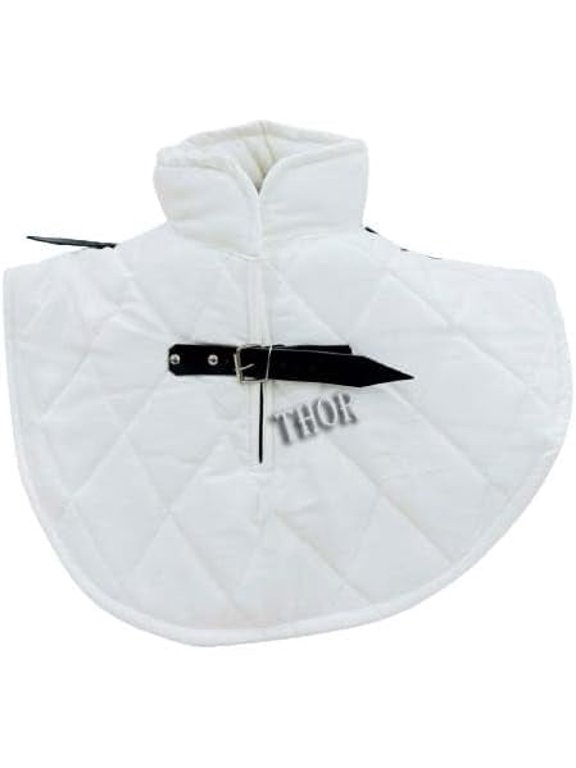 White Padded Arming Cotton Cap Renaissance Medieval Cotton Padded Armor Collar and Coif Arming Cap Aventail Neck Under Armor Coif Cap for Men
