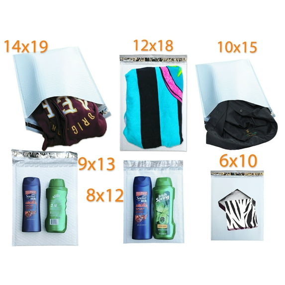 White Padded Poly Bubble Mailer Padded Envelopes, Waterproof Protective Self Seal Mailin Quality Shipping Mailer Bags