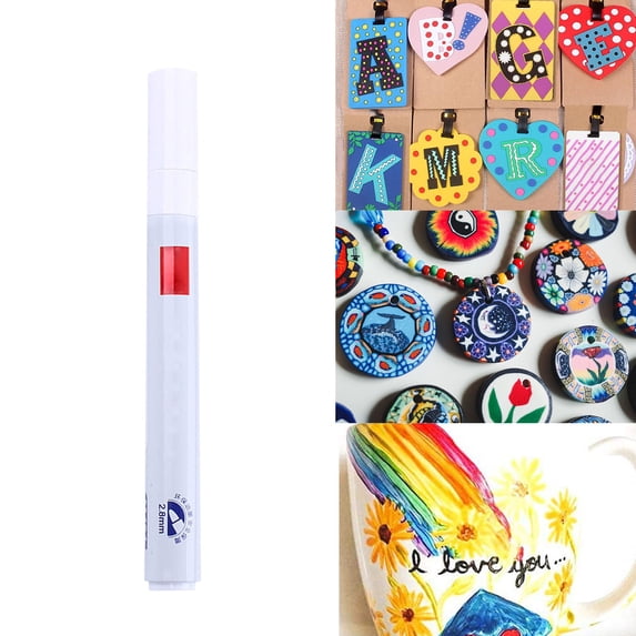 White Paint Markers, 1 Pack Oil-Based Waterproof Quick Dry Permanent Paint Pen 5ML