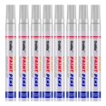 White Paint Markers, 8 Pack OilBased Waterproof Quick Dry and