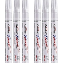White Paint Markers Pens - Single color 6 Pack Permanent Oil Based Paint Pen, Medium Tip, Quick Dry and Waterproof Marker for Rock, Wood, Fabric, Plastic, Canvas, Glass, Mugs, Canvas, Glass