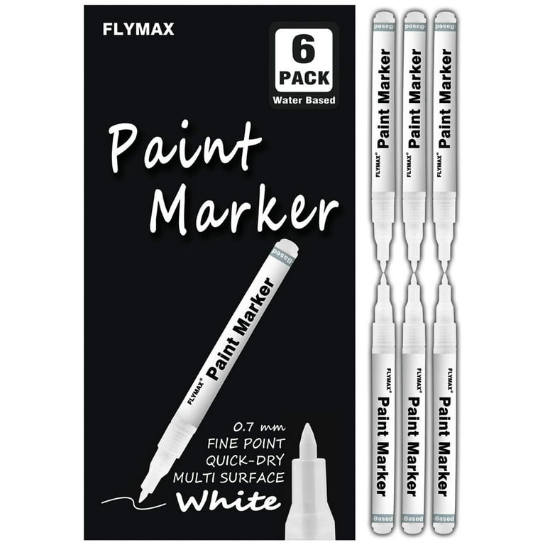  White Paint Marker (8-Pack) 0.7mm Extra Fine Tip Made