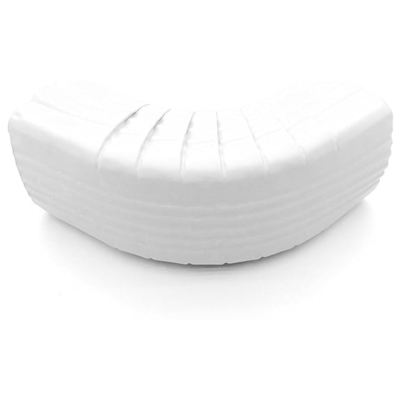 White Painted Aluminum Gutter A & B Elbows with 3 Matching Color (Multiple Sizes) Screws Included (A Elbow, 3 X 4)