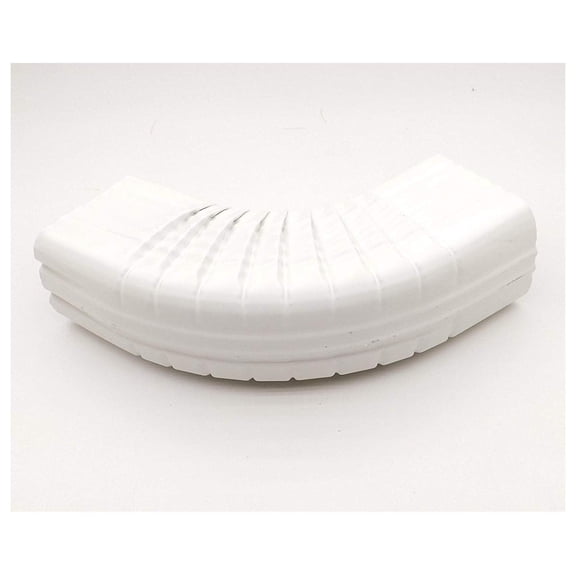White Painted Aluminum Gutter A & B Elbows with 3 Matching Color (Multiple Sizes) Screws Included (B Elbow, 4 X 5)