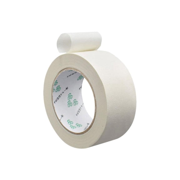 White Painters Tape, 2 Inch Wide Masking Tape, Hand Tearable Painters for Spray Painting, Residue Free Removable Paper for Auto Body Home Decor, Color Separation White