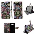 thumbnail image 1 of White Paisley Wallet Folio Case for Samsung Galaxy J7 2016 Fashion Flip PU Leather Cover Card Cash Slots & Stand, 1 of 2