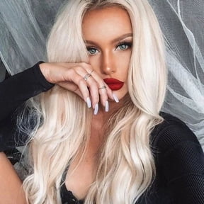 White Pale Blonde Wavy Lace Front Wig
