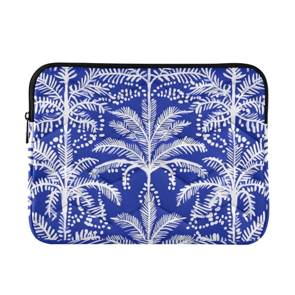 White Palm Trees Dots Quilted Laptop Protective Cases Computer Sleeves Tablet Bags Briefcases M