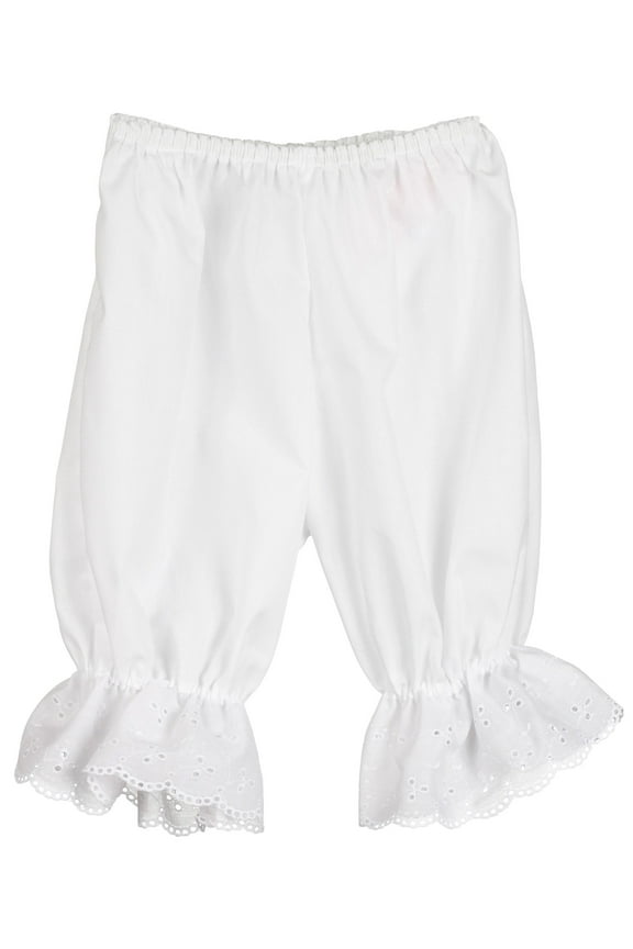 White Pantaloon Pettipants Bloomer Under-pants, 3m - 6x