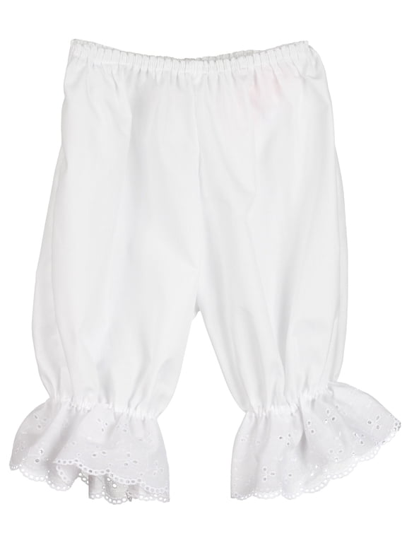 White Pantaloon Pettipants Bloomer Under-pants, 3m - 6x
