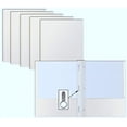 thumbnail image 1 of White Paper 2 Pocket Folders with Prongs, 50 Pack, by Better Office Products, Matte Texture, Letter Size Paper Folders, 50 Pack, with 3 Metal Prong Fastener Clips, White, 1 of 7