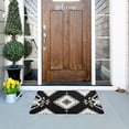 thumbnail image 1 of White Paper Art Black Background Doormats Welcome Mats Gate Pads Entryway Outdoor 32" x 20", 1 of 8