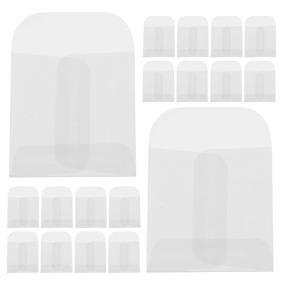 White Paper Bag Handled Bags Jewelry Small Business Pouches Pocket Litmus 50 Pcs