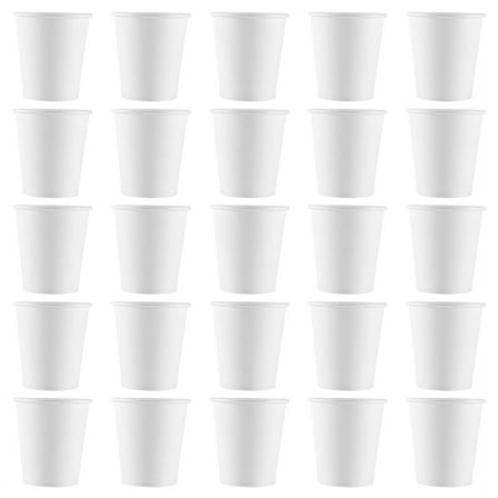 White Paper Cups, Small Disposable Bathroom, Espresso, Mouthwash Cups Dispenser, Disposable Cups, (100 Pack) 3Oz