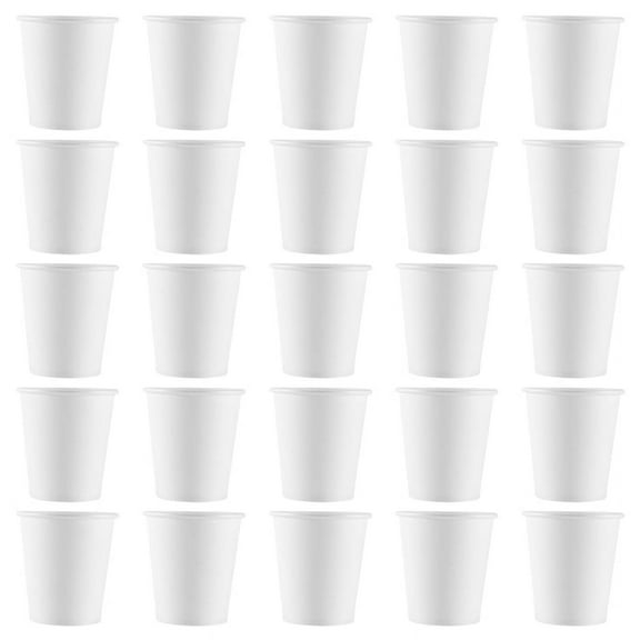 White Paper Cups, Small Disposable Bathroom, Espresso, Mouthwash Cups Dispenser, Disposable Cups, (100 Pack) 3Oz