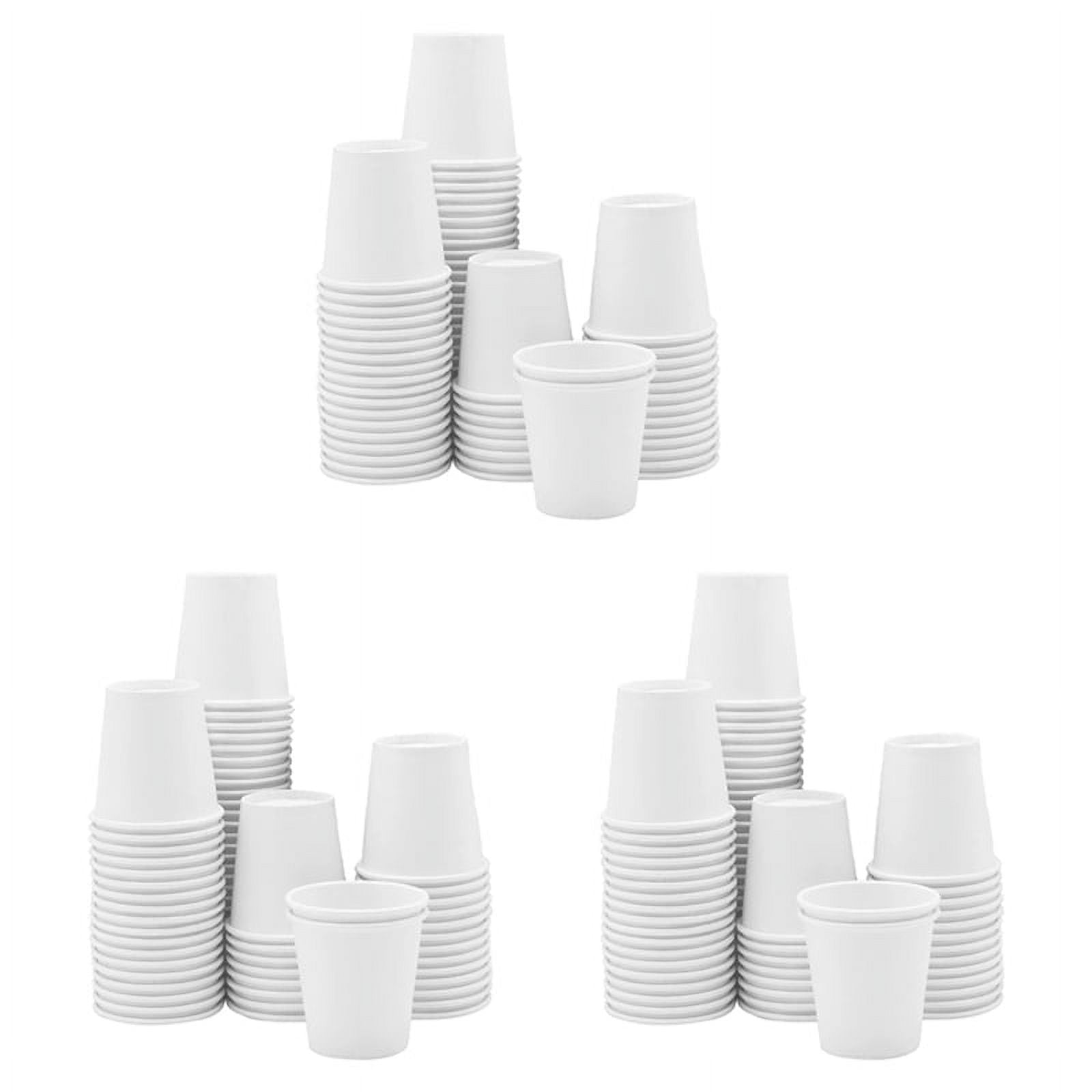 White Paper Cups, Small Disposable Bathroom, Espresso, Mouthwash Cups
