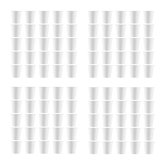 White Paper Cups, Small Disposable Bathroom, Espresso, Mouthwash Cups Dispenser, Disposable Cups, (400 Pack) 3Oz