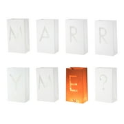 White Paper Luminary Bags, Marry Me Sign Flame Resistant Candles Bags for Romantic Wedding Proposals