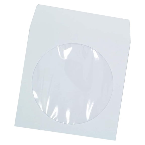 White Paper Sleeves with Window - 2000 Count, 4x6 Inch Economy Envelopes, 80g Paper, Clear Window Holders for Documents, Mailings, and Inserts