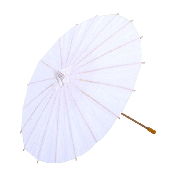White Paper Umbrella Chinese Japanese Parasol Painting Kit Small 12 Inch Kids Classroom Party Photo Prop