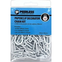 White Paperclip Decorator Chain Kit with S-hooks, Peerless Chain Company, #4748210J