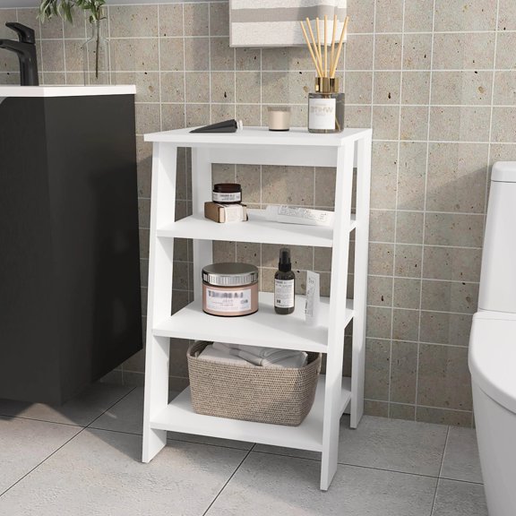 White Particle Board Build | Store Various Bathroom Essentials Easily | Add a Modern Touch to Your Bathroom