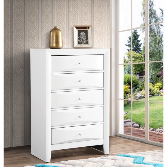 White Particle Board - Dovetailed Construction - Bedroom Storage - Strong and Reliable