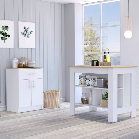 White Particle Board Kitchen - Clear Assembly Steps for Beginners - Dining Room - Sturdy and Attractive