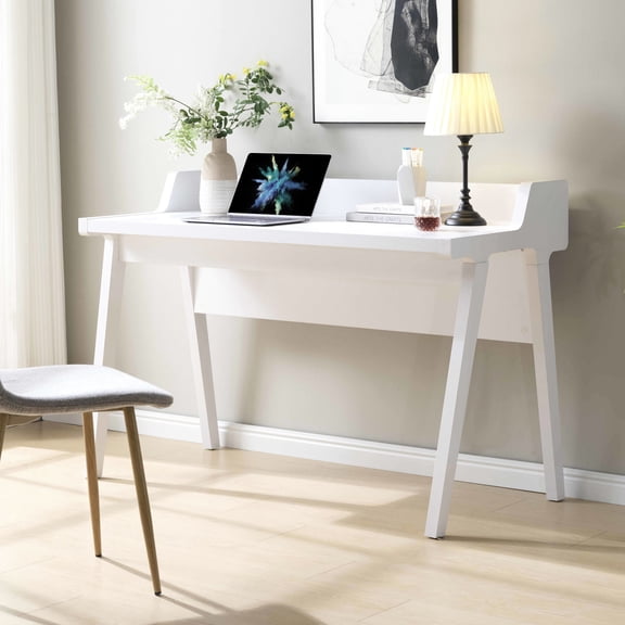 White Particle Board+MDF - Futuristic Design - Home Office - Upgrade Workspace