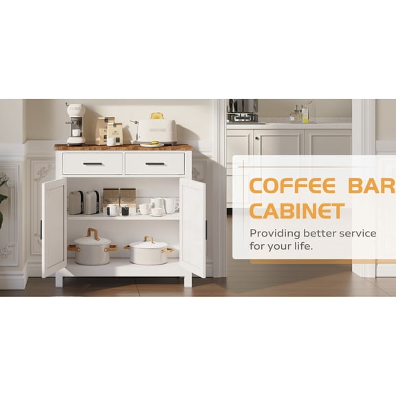 White Particle Board Make - Toaster and Seasoner Storage - Living Room Side Table - Strong and Safe