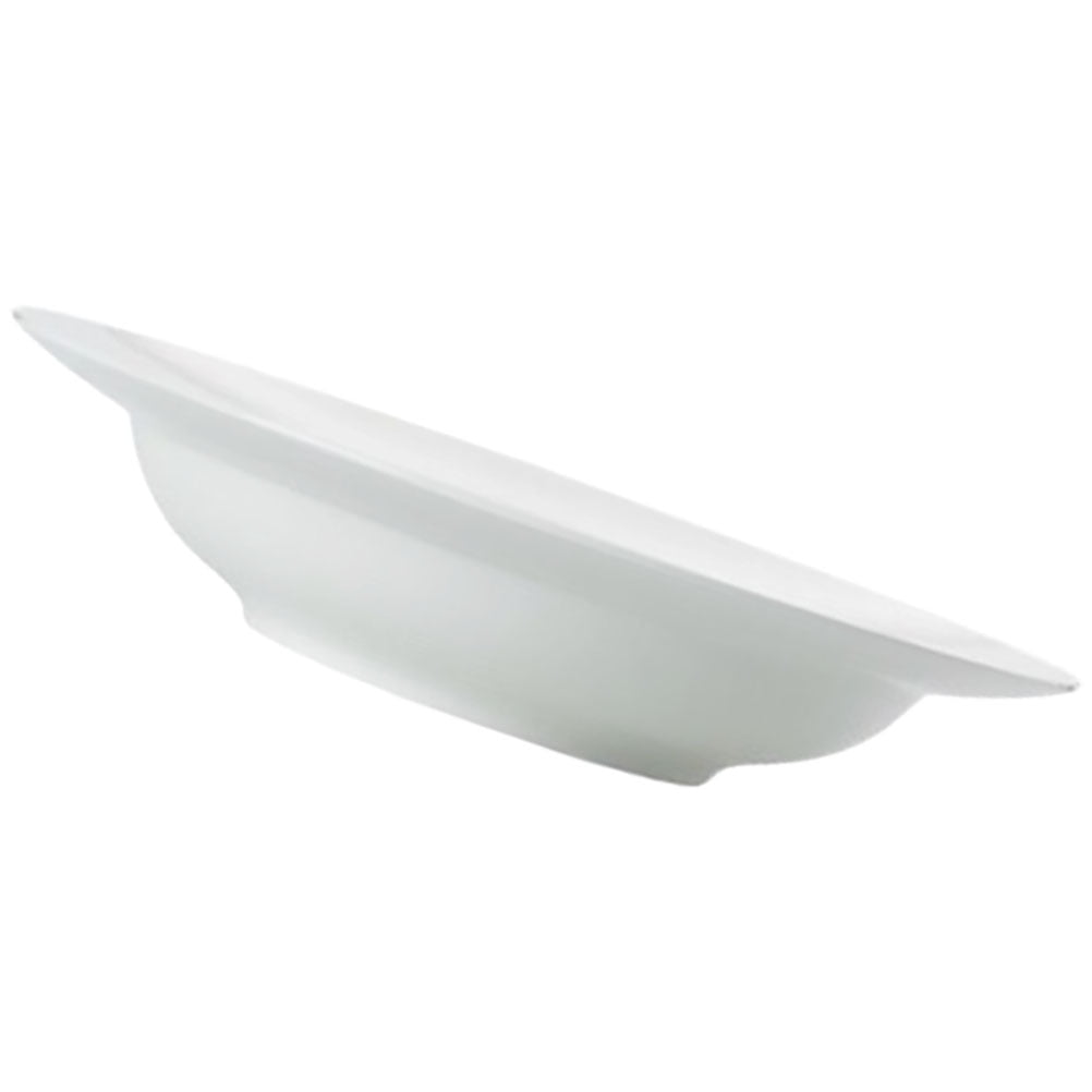White Pasta Noodles Deep Spaghetti Bowls Wide Rim Light Luxury