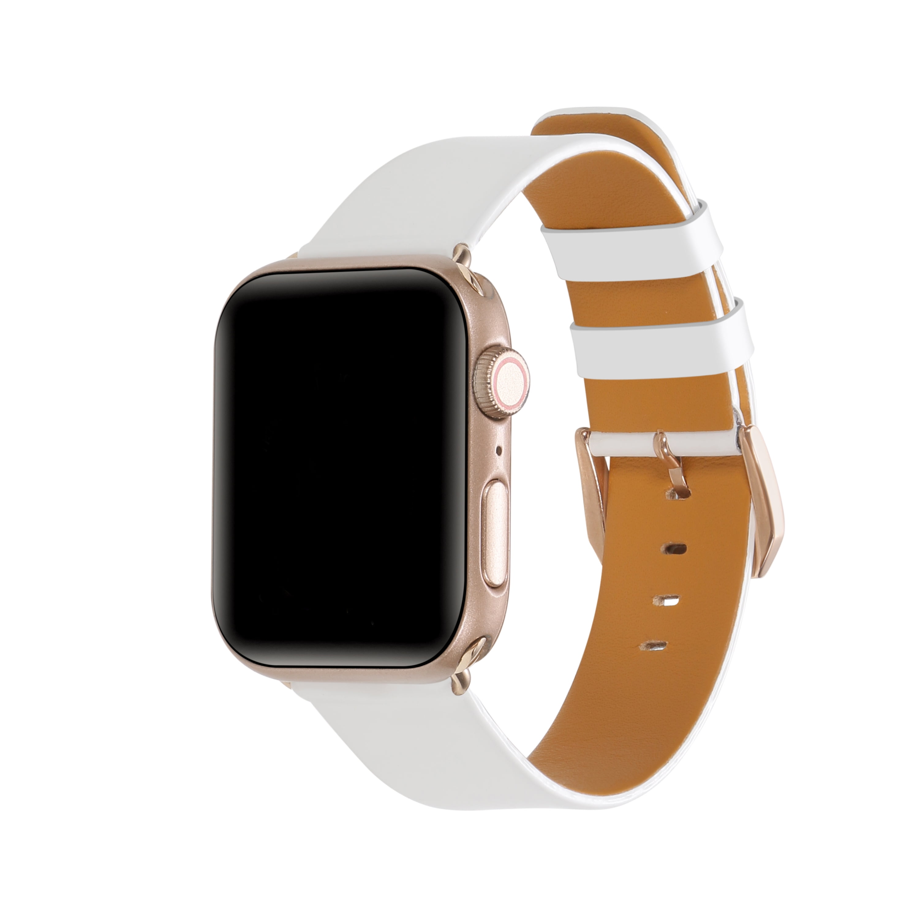 Apple watch rose gold with white band sale